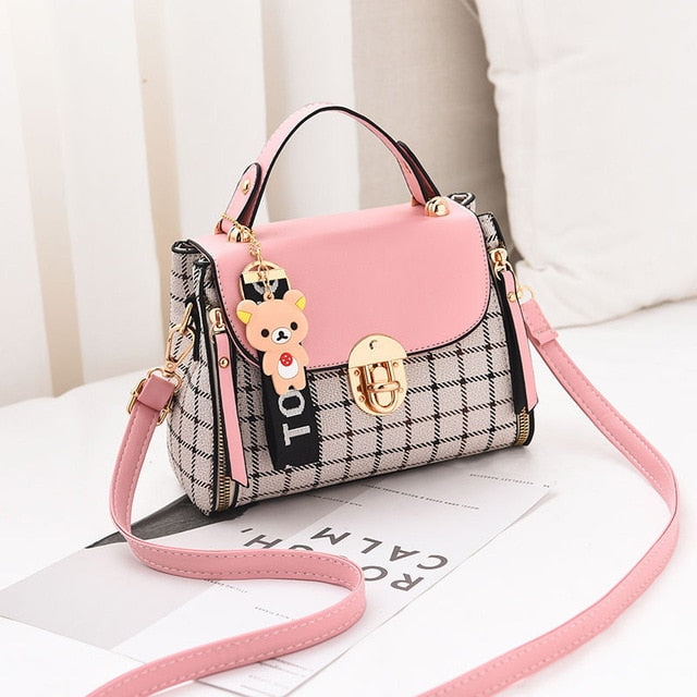 Ladies Shoulder Bags New Cute Type PU High Quality  Hot Sale Girls Diagonal bag Color Matching Casual Fashion Small Square Bags