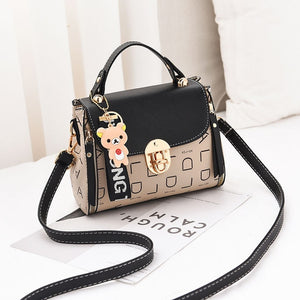 Ladies Shoulder Bags New Cute Type PU High Quality  Hot Sale Girls Diagonal bag Color Matching Casual Fashion Small Square Bags